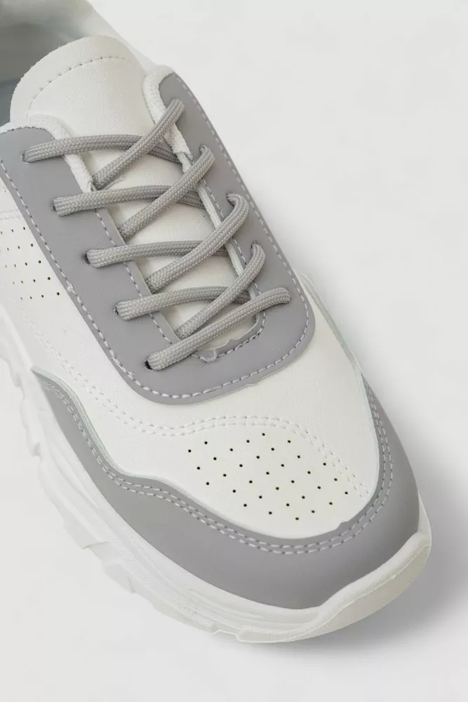 Купить Кроссовки женские, цвет бело-серый, 248RA70 - Фото №2