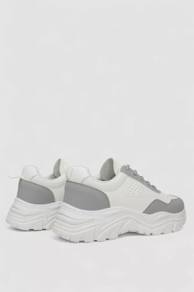 Купить Кроссовки женские, цвет бело-серый, 248RA70 - Фото №4