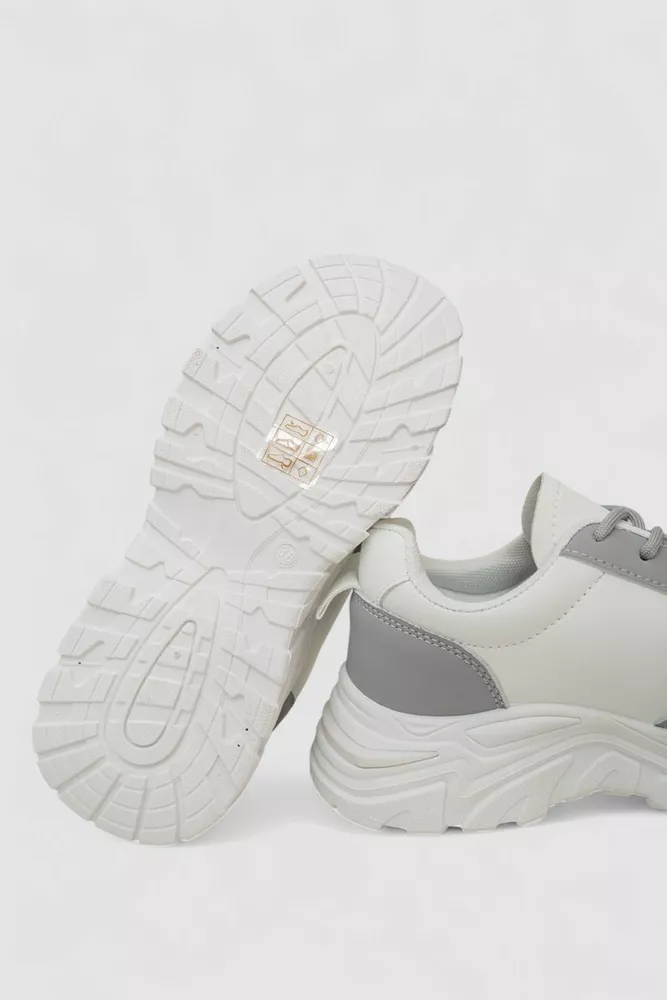 Купить Кроссовки женские, цвет бело-серый, 248RA70 - Фото №5