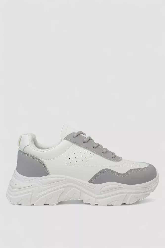 Купить Кроссовки женские, цвет бело-серый, 248RA70 - Фото №1