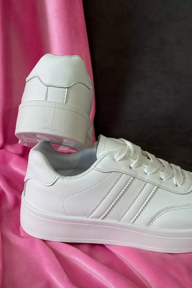 Купити Кросівки жіночі екошкіра, колір білий, 248RJH700 оптом - Фото №4