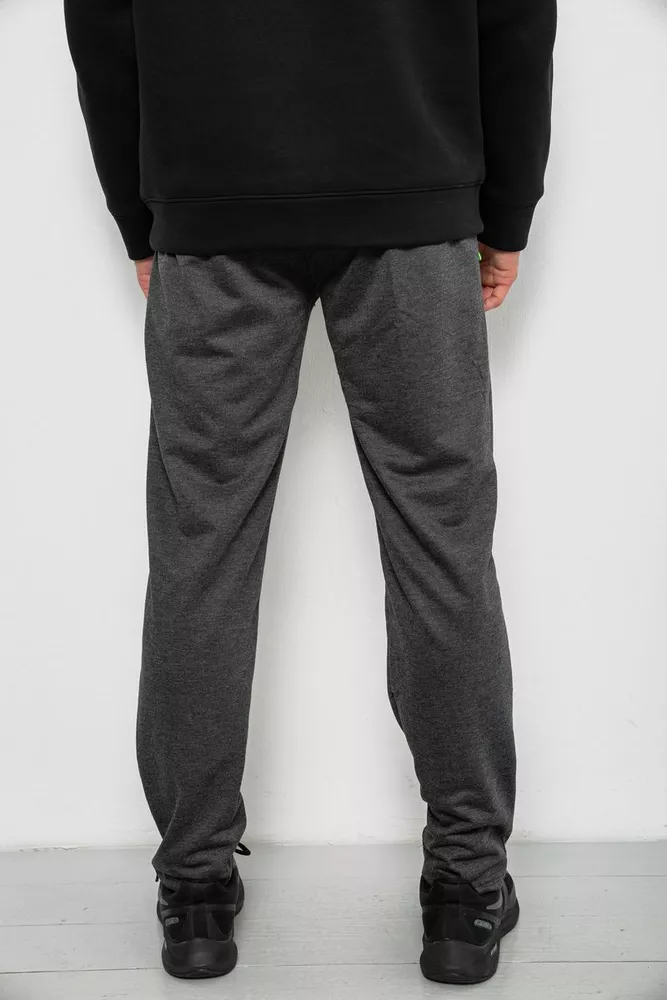 Купити Спортивні штани чоловічі однотонні, колір сірий, 244RY-406 - Фото №4