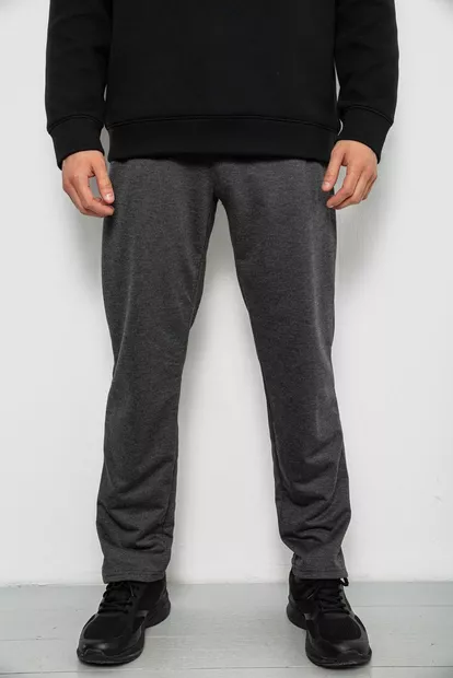 Спортивные штаны мужские однотонные, цвет серый, 244RY-406
