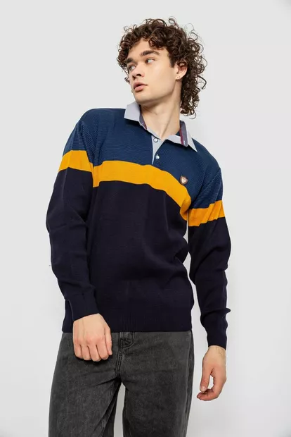 Свитер-обманка мужской, цвет синий, 161R913