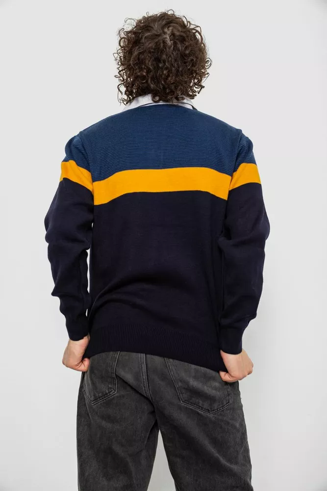 Купить Свитер-обманка мужской, цвет синий, 161R913 - Фото №5