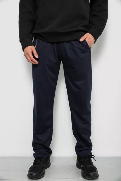 Спортивні штани чоловічі однотонні, колір синій, 244RY-406