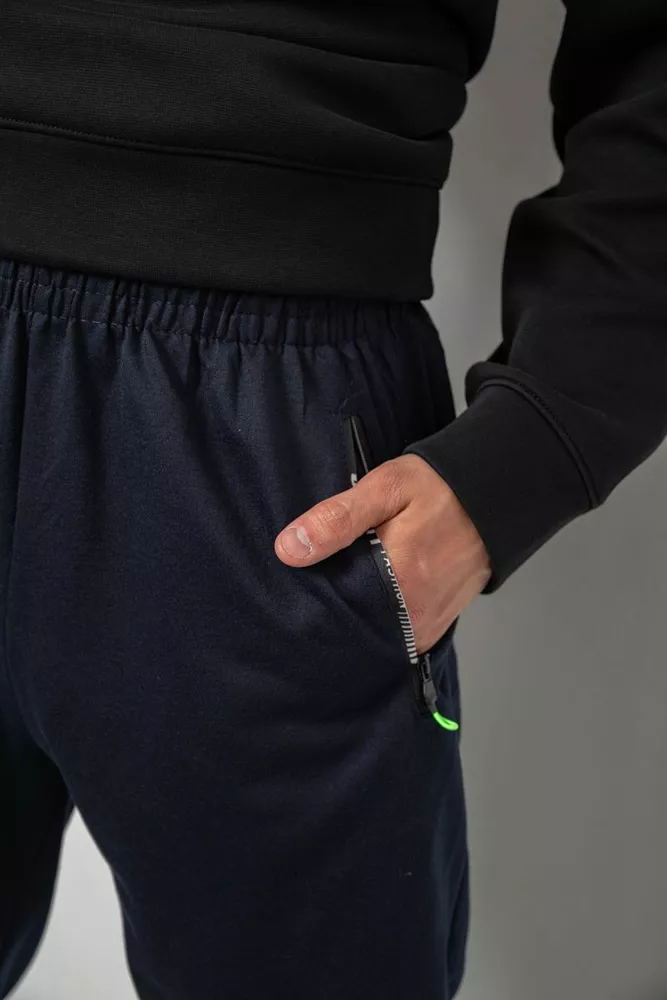 Купити Спортивні штани чоловічі однотонні, колір синій, 244RY-406 - Фото №5