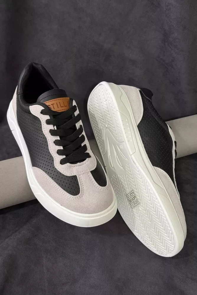 Купить Кеды мужские, цвет черно-серый, 248RR123-9A оптом - Фото №3