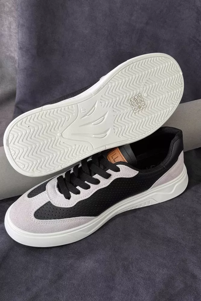 Купить Кеды мужские, цвет черно-серый, 248RR123-9A оптом - Фото №5