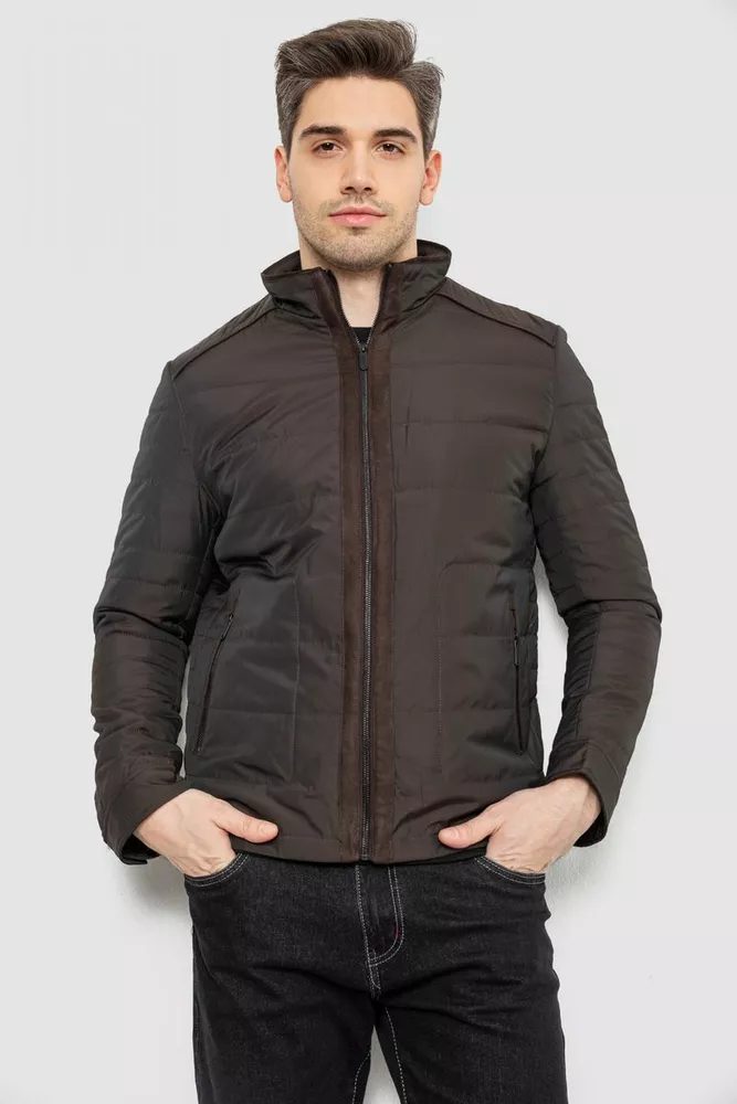 Купить Куртка мужская демисезонная, цвет темно-коричневый, 244R001K - Фото №1