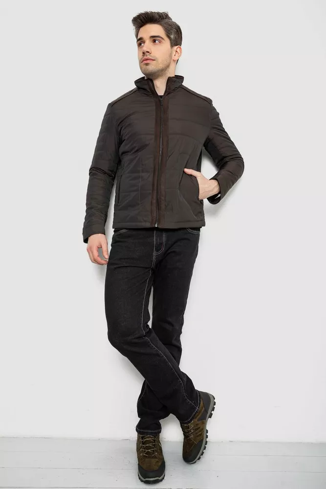 Купить Куртка мужская демисезонная, цвет темно-коричневый, 244R001K - Фото №2