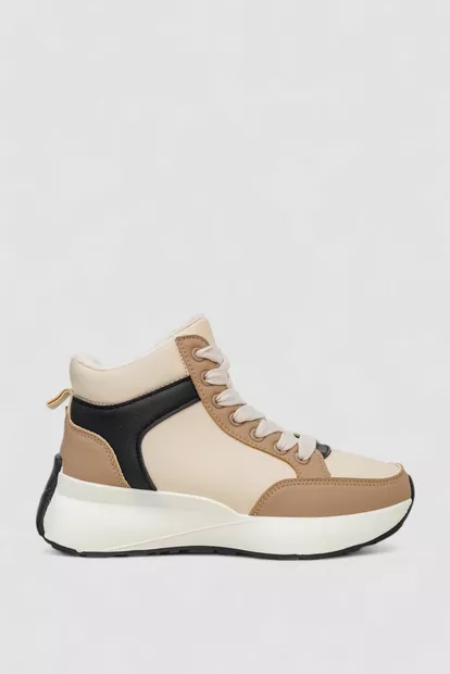 Кросівки жіночі зимові на хутрі  -уцінка, колір бежево-коричневий, 248RXM18-93-U