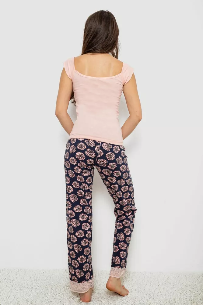 Купить Пижама женская  -уценка, цвет персиковый, 243R1484-028-U-2 - Фото №4