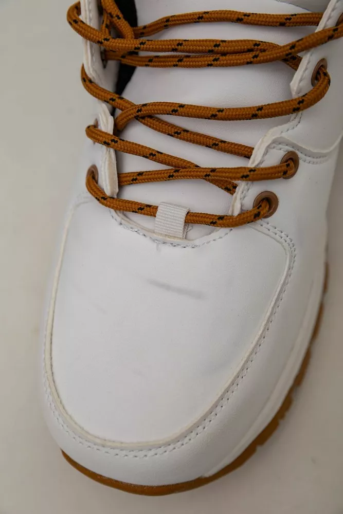 Купити Кросівки чоловічі зимові на хутрі  -уцінка, колір біло-жовтий, 248RH770-U-57 - Фото №7