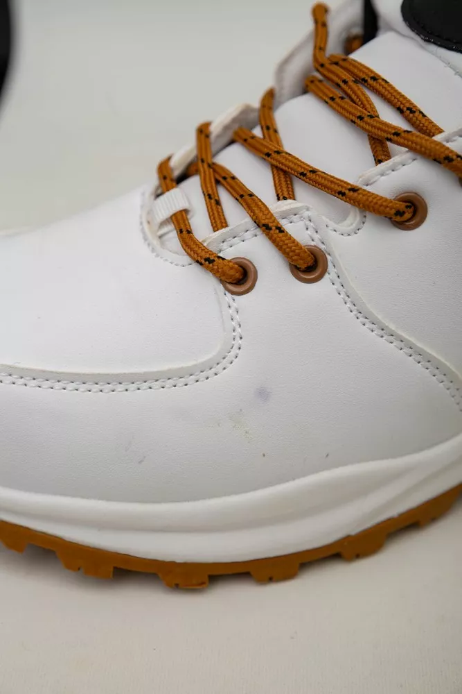 Купити Кросівки чоловічі зимові на хутрі  -уцінка, колір біло-жовтий, 248RH770-U-57 - Фото №8