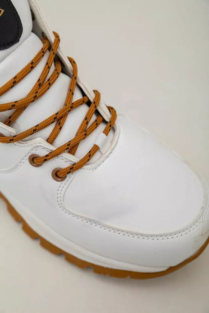 Купити Кросівки чоловічі зимові на хутрі  -уцінка, колір біло-жовтий, 248RH770-U-120 - Фото №7