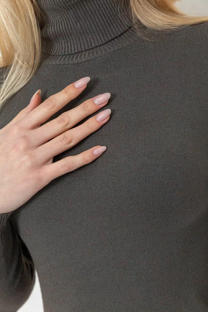 Купить Гольф женский  однотонный  -уценка, цвет темно-серый, 244RA01-U-2 - Фото №5