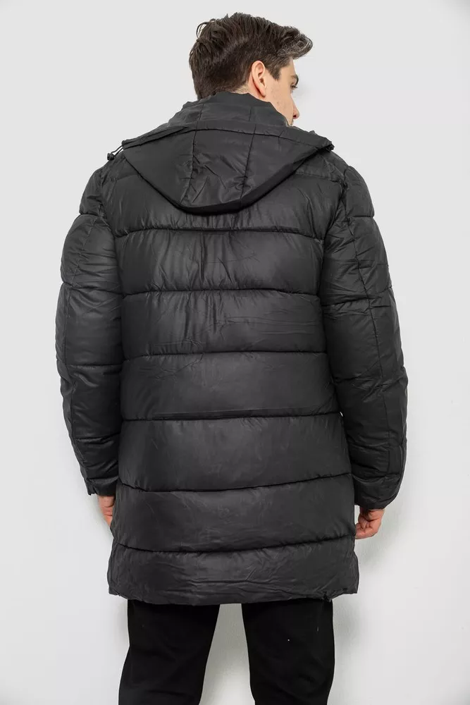 Купити Куртка чоловіча зимова подовжена  -уцінка, колір чорний, 244RH76-10-U - Фото №5