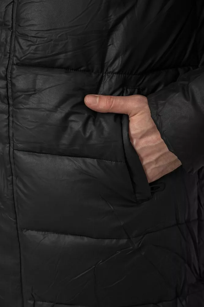 Купити Куртка чоловіча зимова подовжена  -уцінка, колір чорний, 244RH76-10-U - Фото №7