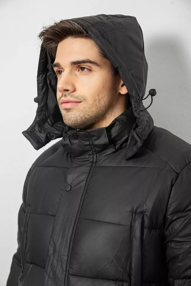 Купити Куртка чоловіча зимова подовжена  -уцінка, колір чорний, 244RH76-10-U - Фото №8