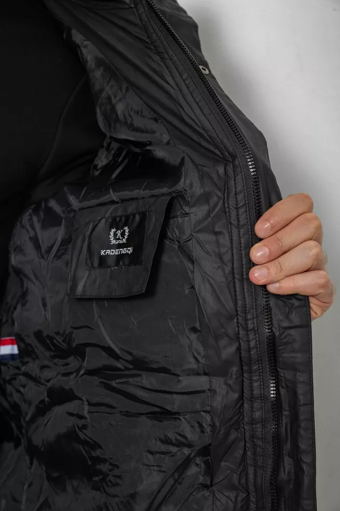 Купити Куртка чоловіча зимова подовжена  -уцінка, колір чорний, 244RH76-10-U - Фото №9