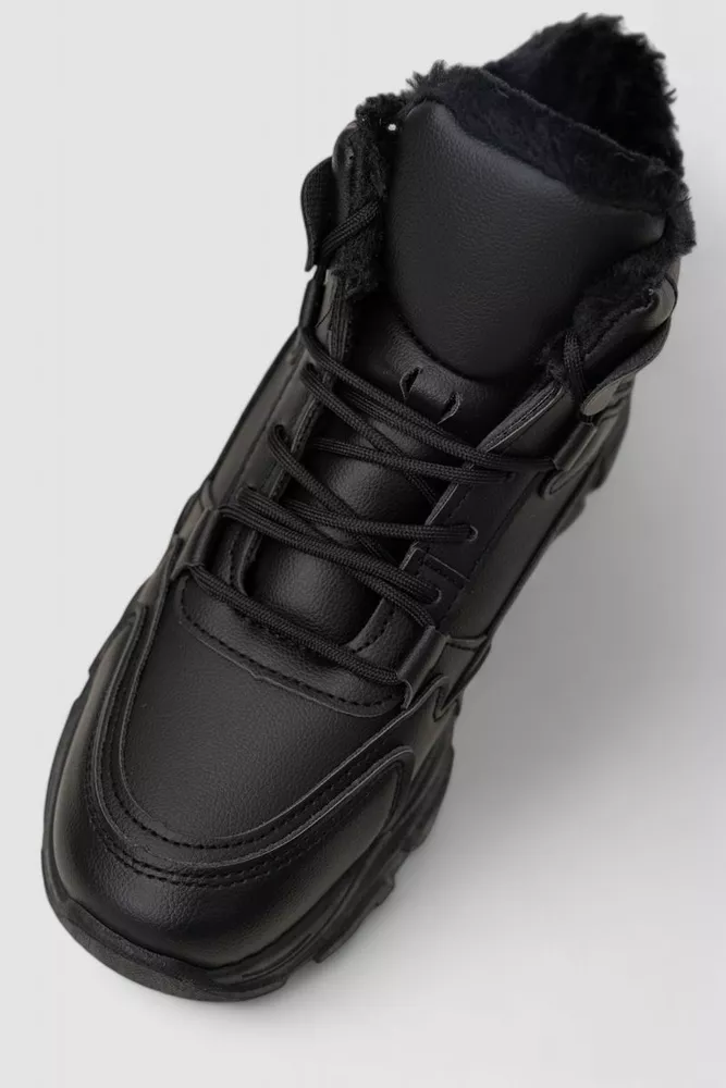 Купити Кросівки жіночі зимові на хутрі  -уцінка, колір чорний, 248RDM06-U-2 - Фото №2