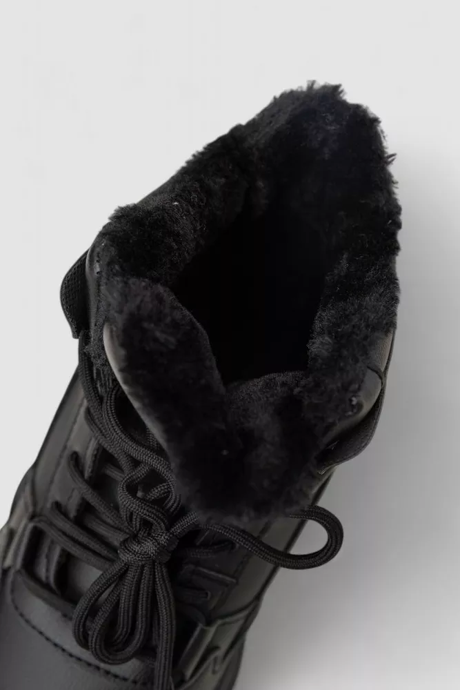Купити Кросівки жіночі зимові на хутрі  -уцінка, колір чорний, 248RDM06-U-2 - Фото №6
