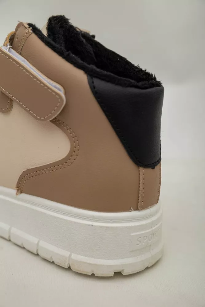 Купити Кросівки жіночі зимові на хутрі  -уцінка, колір бежево-чорний, 248RMB04-93-U - Фото №10