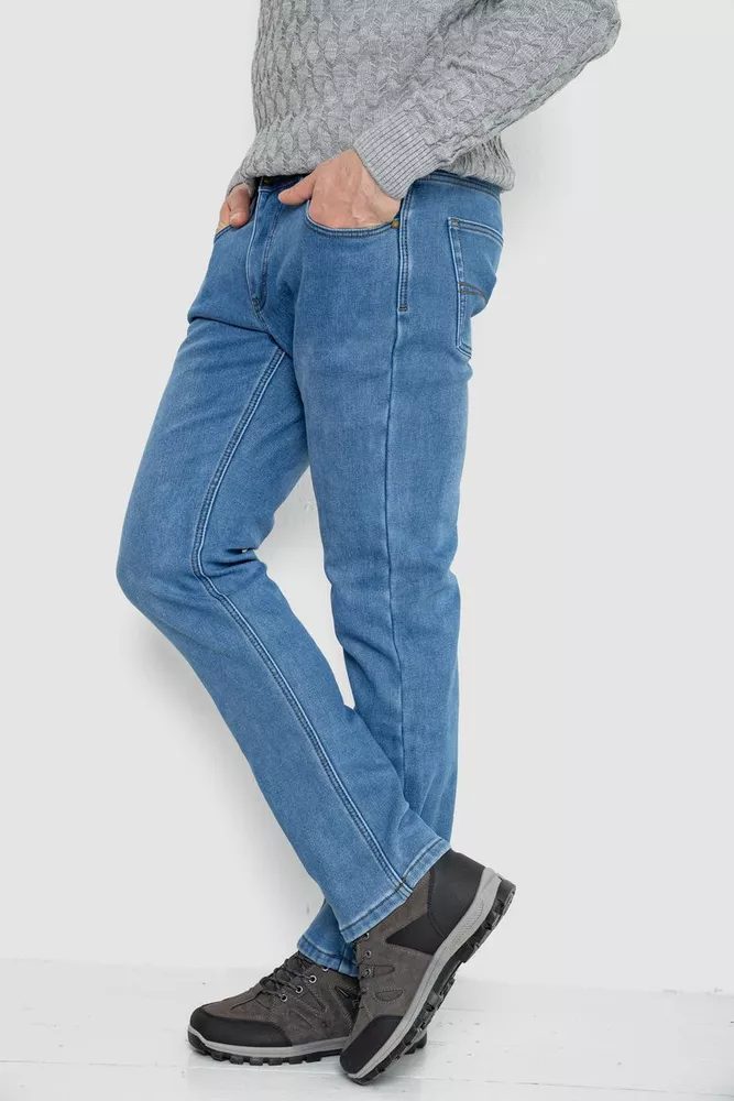 Купить Джинсы мужские на флисе  -уценка, цвет джинс, 254R2403-U-4 - Фото №3