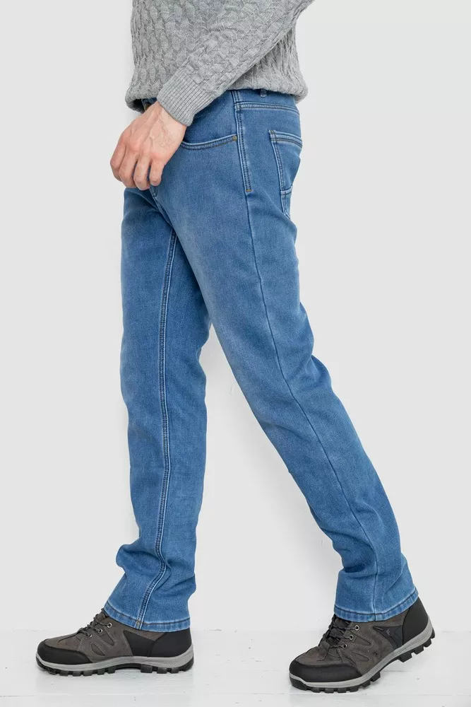 Купить Джинсы мужские на флисе  -уценка, цвет джинс, 254R2407-U-1 - Фото №3