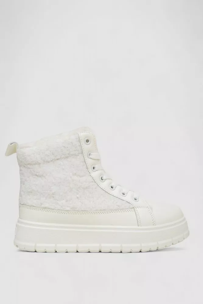 Купить Ботинки женские зимние на меху  -уценка, цвет белый, 248RMB14-U - Фото №1