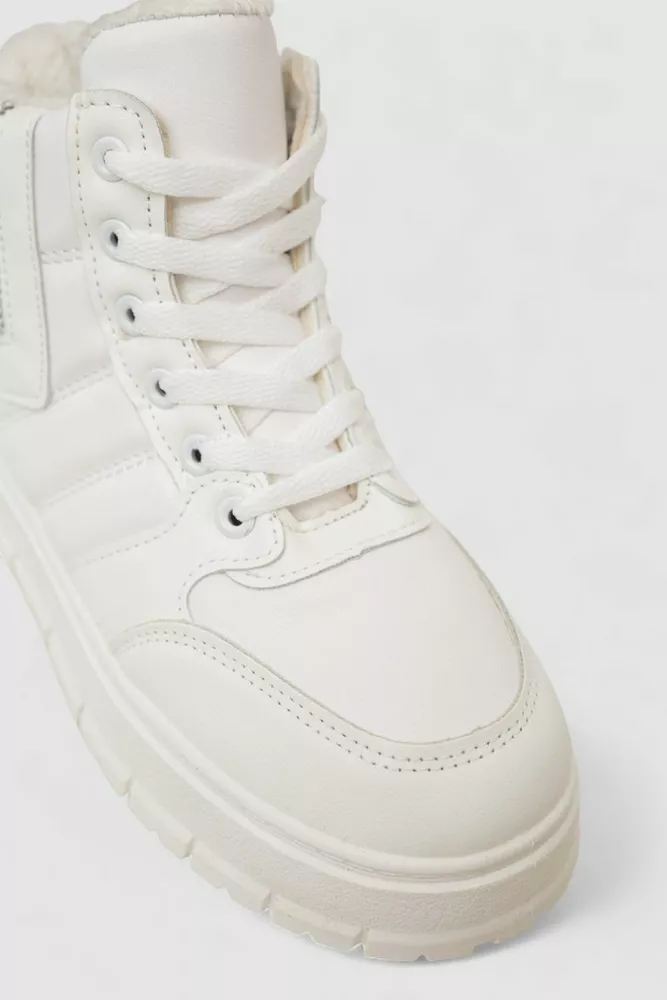 Купити Кросівки жіночі зимові на хутрі  -уцінка, колір білий, 248RMB06-U - Фото №2