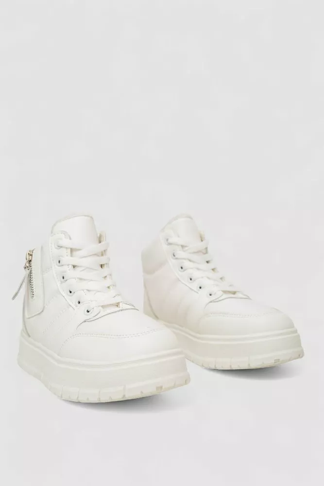 Купити Кросівки жіночі зимові на хутрі  -уцінка, колір білий, 248RMB06-U - Фото №3