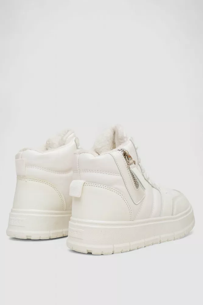 Купити Кросівки жіночі зимові на хутрі  -уцінка, колір білий, 248RMB06-U - Фото №4
