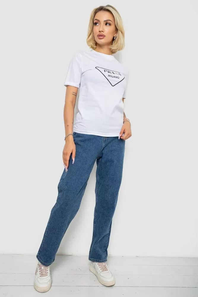 Купить Футболка женская с принтом  -уценка, цвет белый, 238R57485-U-4 - Фото №2