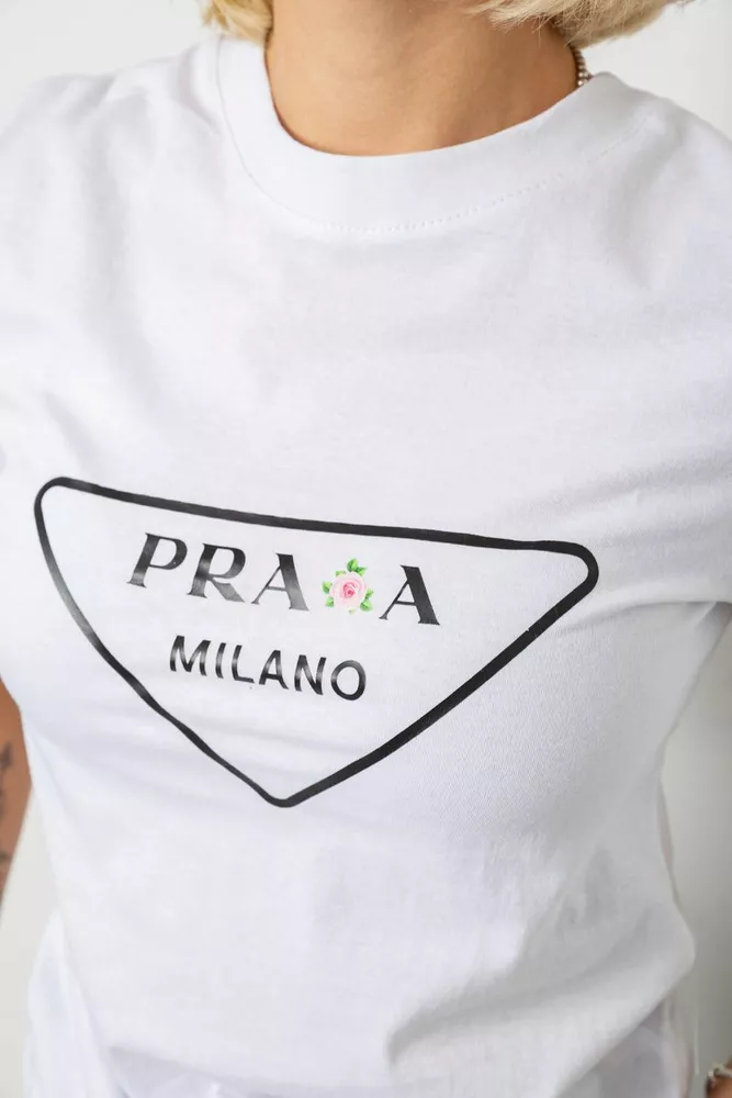 Купить Футболка женская с принтом  -уценка, цвет белый, 238R57485-U-4 - Фото №5