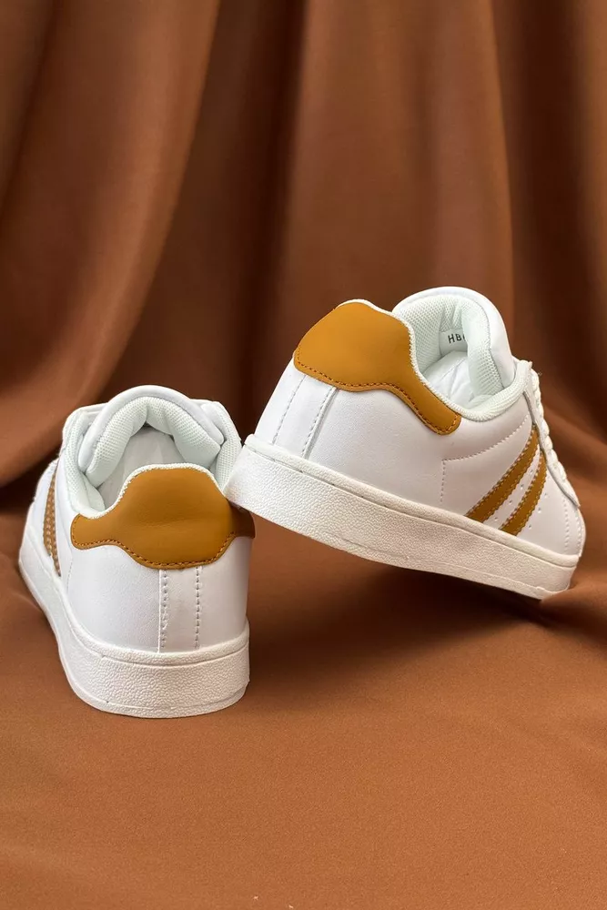 Купить Кроссовки женские демисезонные  -уценка, цвет бело-коричневый, 248RHB640-U-1 - Фото №5