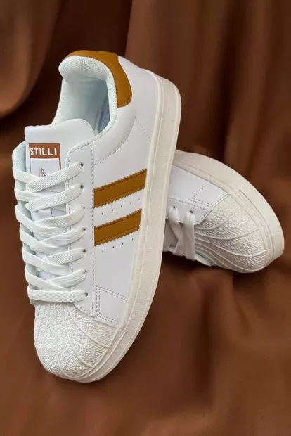 Кроссовки женские демисезонные  -уценка, цвет бело-коричневый, 248RHB640-U-1