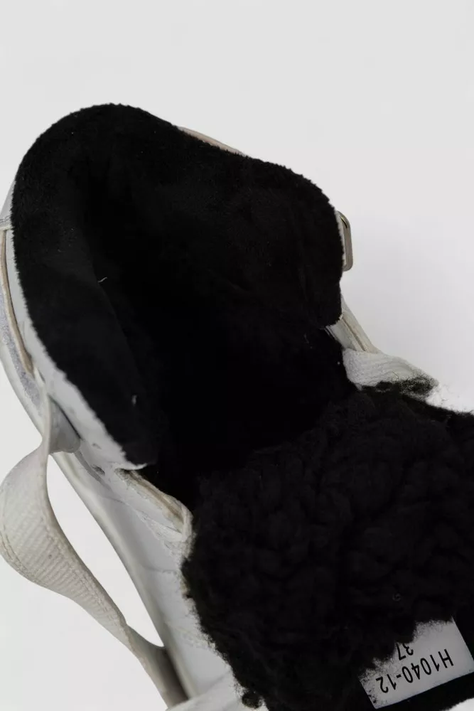Купить Кроссовки женские зимние на меху  -уценка, цвет бело-черный, 248RH1040-U-5 - Фото №6