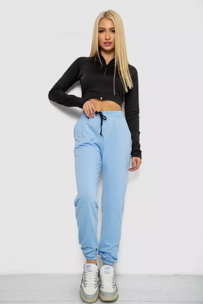 Купить Спортивные штаны женские  -уценка, цвет голубой, 238R325-U-6 - Фото №2
