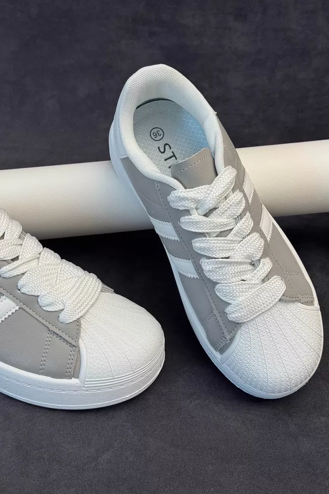 Купить Кроссовки женские демисезонные  -уценка, цвет серый, 248RBK10-U-6 оптом - Фото №2