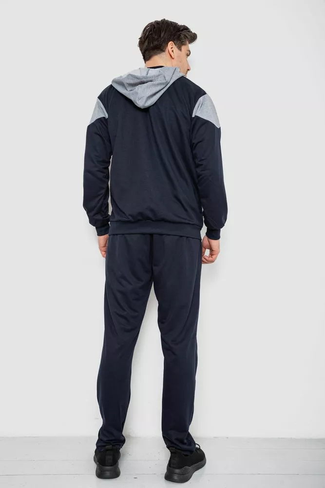 Купити Спорт костюм чоловічий, колір сіро-синій, 244R988 - Фото №5