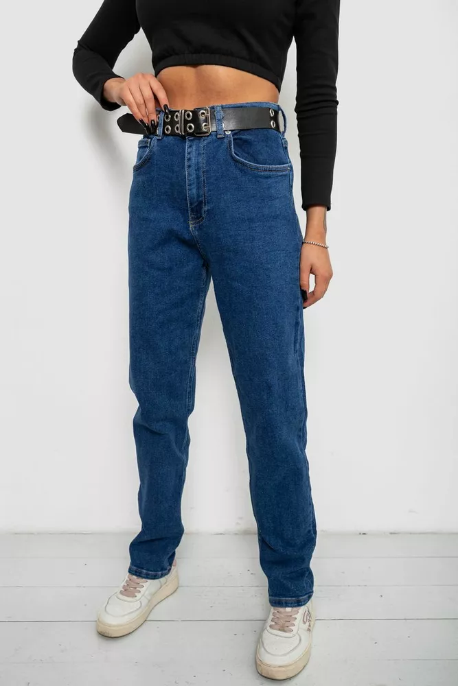 Купить Джинсы женские MOM, цвет синий, 244R001123 оптом - Фото №3