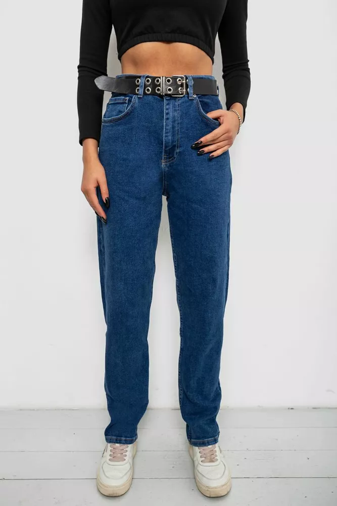 Купить Джинсы женские MOM, цвет синий, 244R001123 оптом - Фото №1