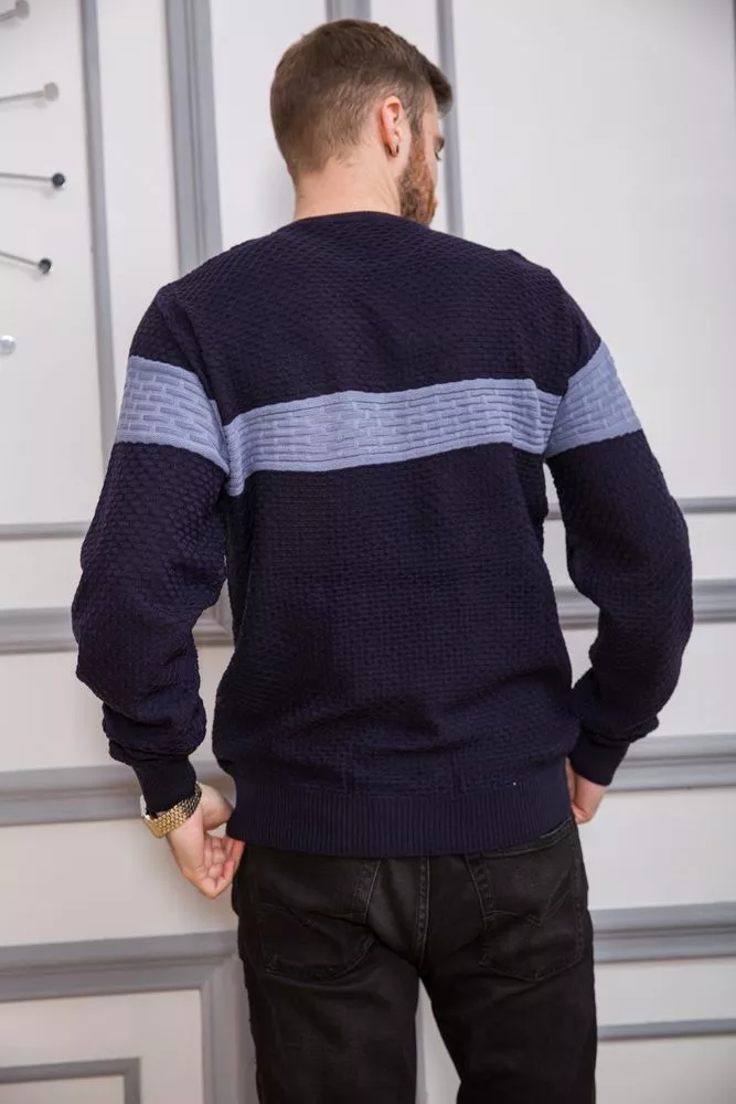 Купить Свитер мужской, цвет сине-голубой, 161R730 - Фото №4