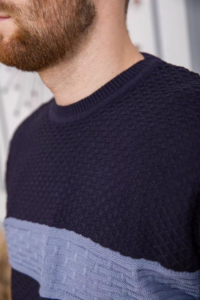 Купить Свитер мужской, цвет сине-голубой, 161R730 - Фото №5