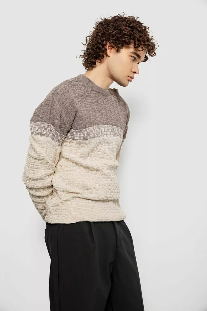 Купить Свитер мужской, цвет бежевый, 161R730 - Фото №3