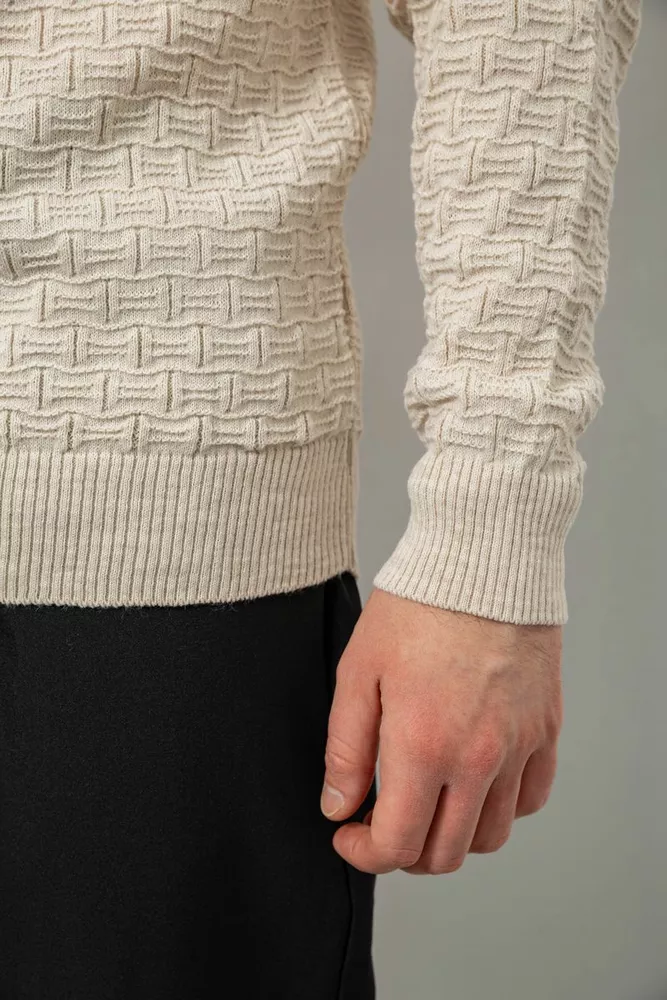 Купить Свитер мужской, цвет бежевый, 161R730 - Фото №5