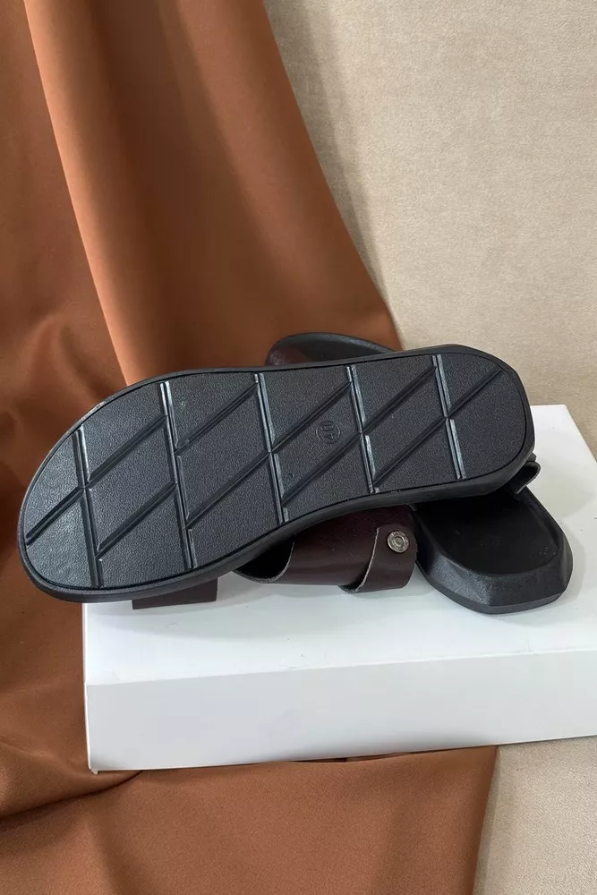 Купити Сандалії чоловічі, колір коричневий, 214R75 оптом - Фото №4