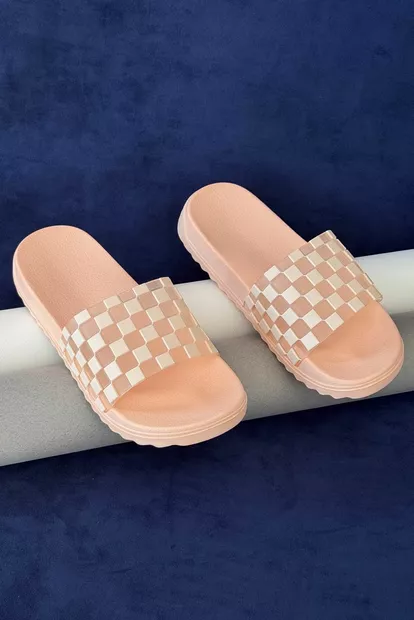 Шлепанцы женские, цвет персиковый, 243R5030-3